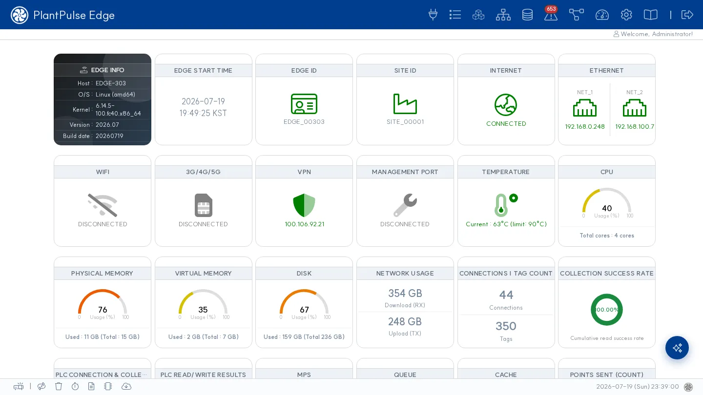 PlantPulse EDGE — gateway monitor